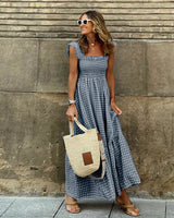 Eliana - Gingham Maxi-jurk voor dames