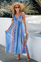 Damla - Bohemian V-hals rugloze maxi jurk voor dames