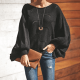 ELARA - Gebreide oversized damestrui met elegant kabeldessin