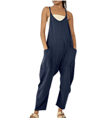 Ava - Casual Mouwloze Jumpsuit met Zakken voor Vrouwen