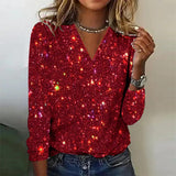 ISABELLA - Sparkling Jumper met V-Hals