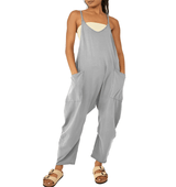 Ava - Casual Mouwloze Jumpsuit met Zakken voor Vrouwen