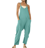 Ava - Casual Mouwloze Jumpsuit met Zakken voor Vrouwen