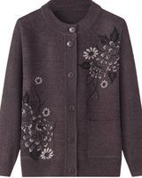 Haven - Gezellige gebreide cardigan met bloemenmotief