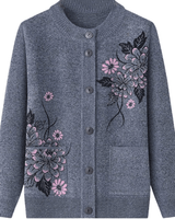 Haven - Gezellige gebreide cardigan met bloemenmotief