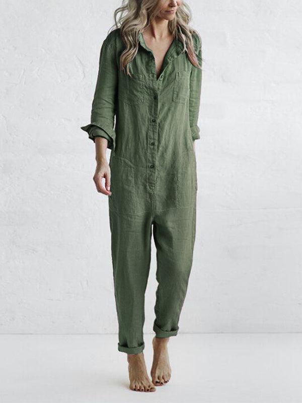 Darcy - Jumpsuit met knopen en zakken voor dames