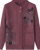 Haven - Gezellige gebreide cardigan met bloemenmotief