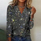 ISABELLA - Sparkling Jumper met V-Hals