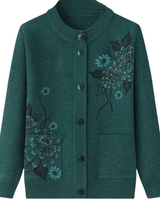 Haven - Gezellige gebreide cardigan met bloemenmotief