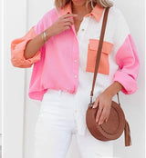 Brooklyn - Colorblock Button-Up overhemd voor dames