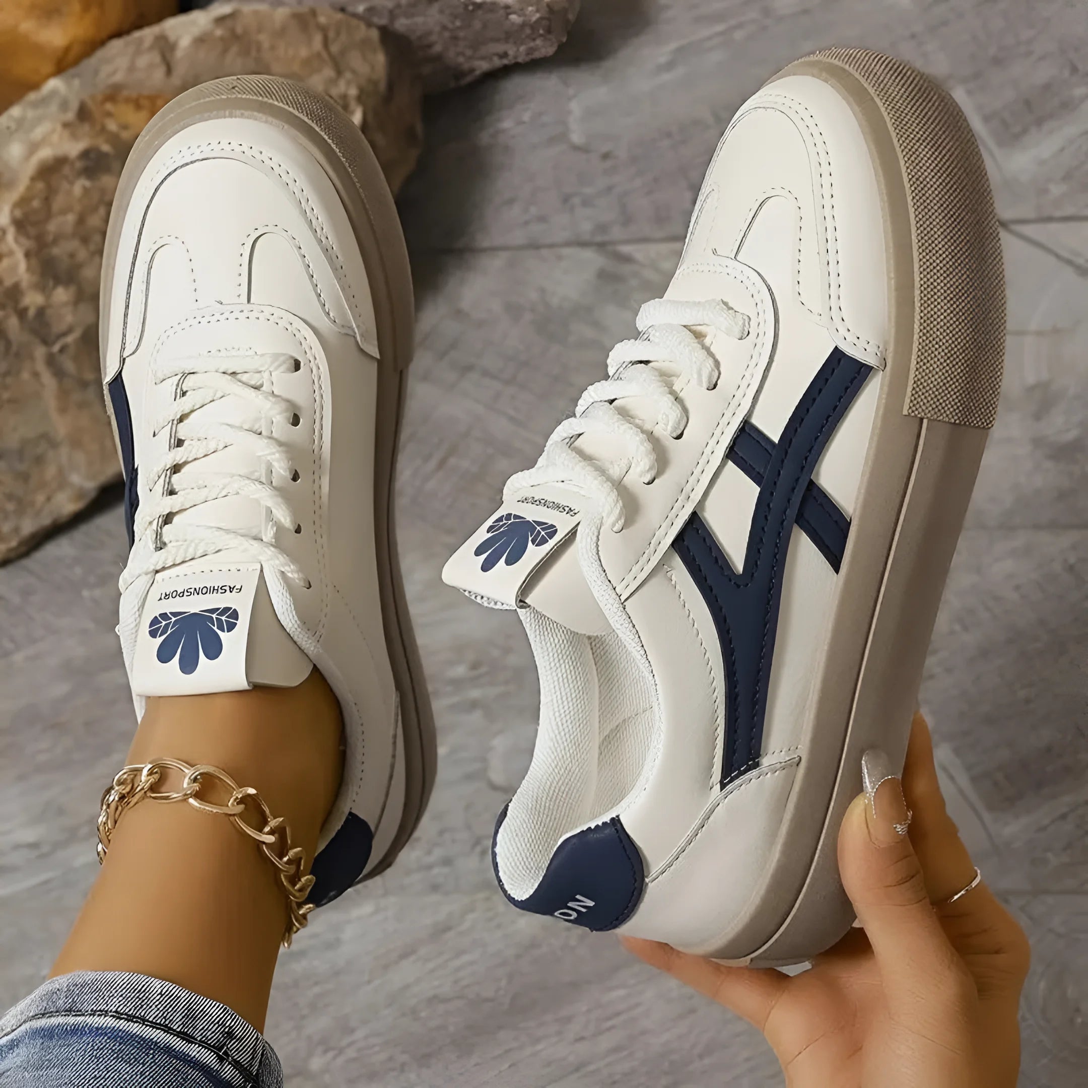 Marija - Retro-geïnspireerde Sneakers met dikke zool voor dames