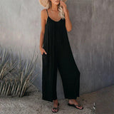 Madison - Losse mouwloze jumpsuit met zakken