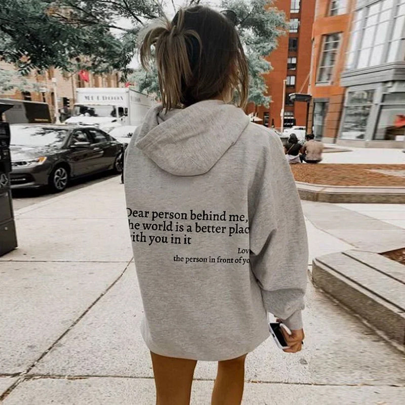 Natka - Oversized Hoodie met Quote voor Dames