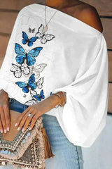 Adelka - Off-Shoulder Blouse met Bloemenprint voor dames