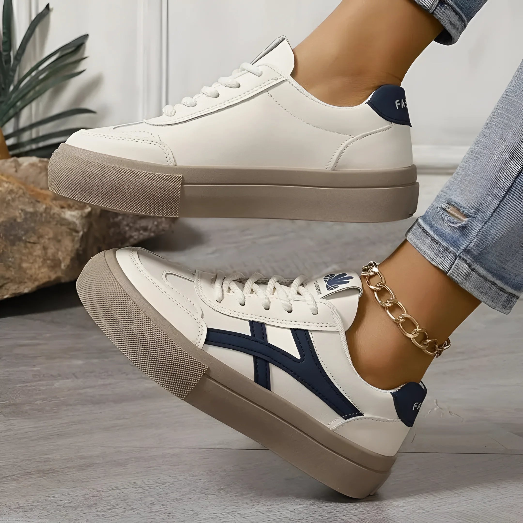 Marija - Retro-geïnspireerde Sneakers met dikke zool voor dames