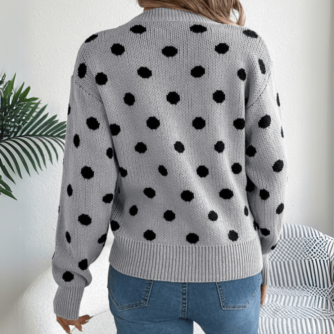 Astrid - Playful polka dot sweater