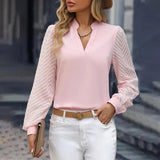 Aurora - Elegante chiffon top met V-hals voor dames