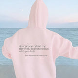 Natka - Oversized Hoodie met Quote voor Dames