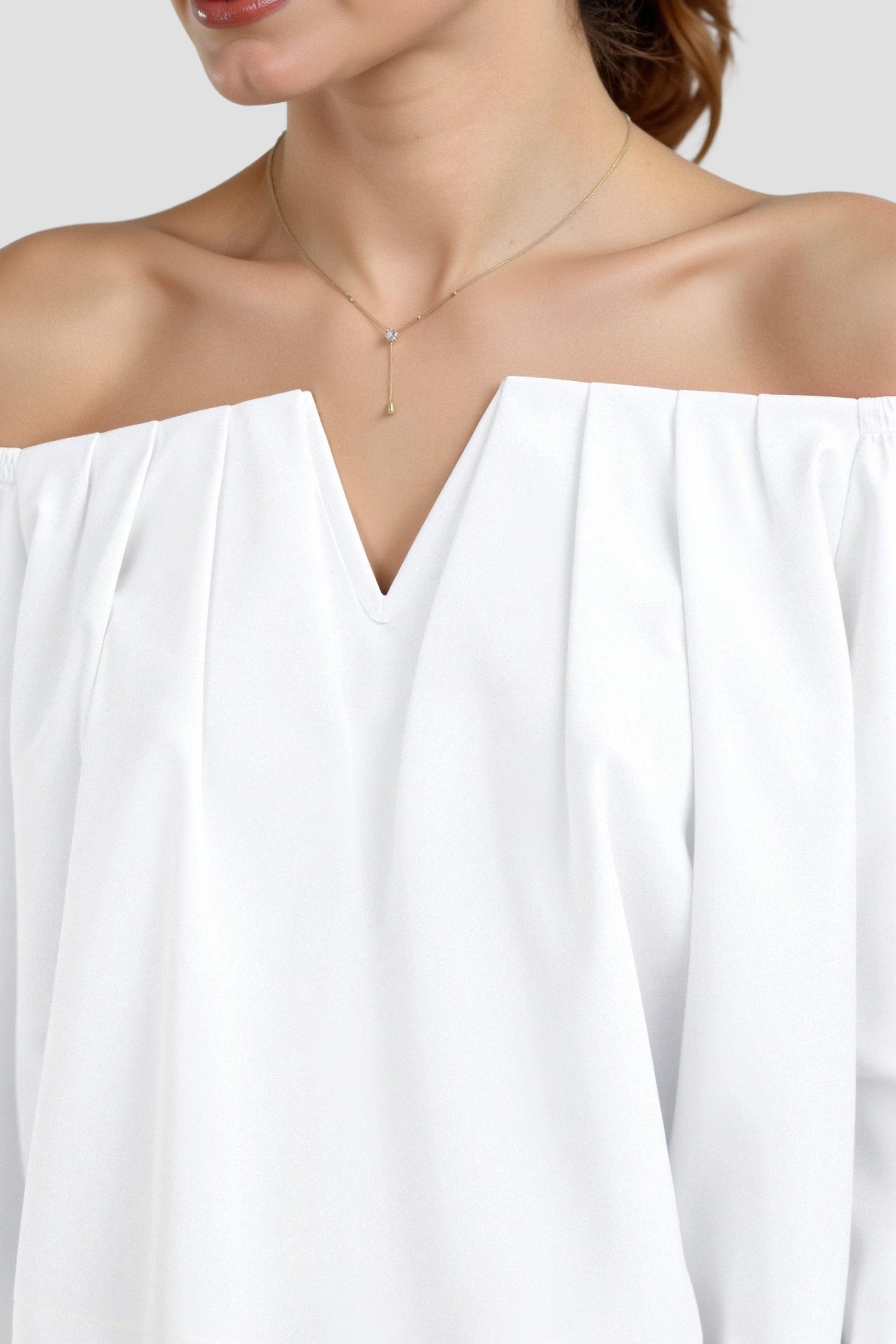 Christel - Off-Shoulder Top met V-Hals