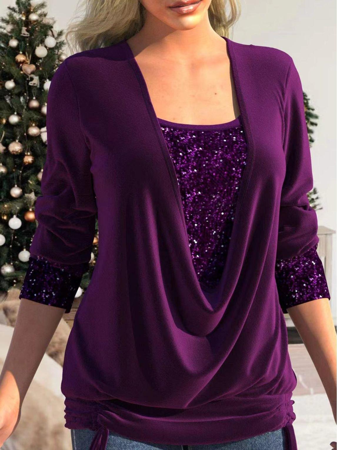 Liora - Glinsterende Pailletten Blouse voor dames