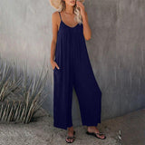 Madison - Losse mouwloze jumpsuit met zakken