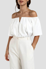 Christel - Off-Shoulder Top met V-Hals