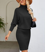 Lara - Chic Winter Turtleneck Knit Dress voor dames