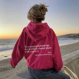 Natka - Oversized Hoodie met Quote voor Dames