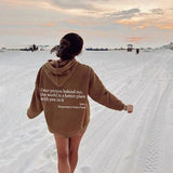 Natka - Oversized Hoodie met Quote voor Dames