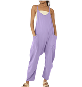 Ava - Casual Mouwloze Jumpsuit met Zakken voor Vrouwen