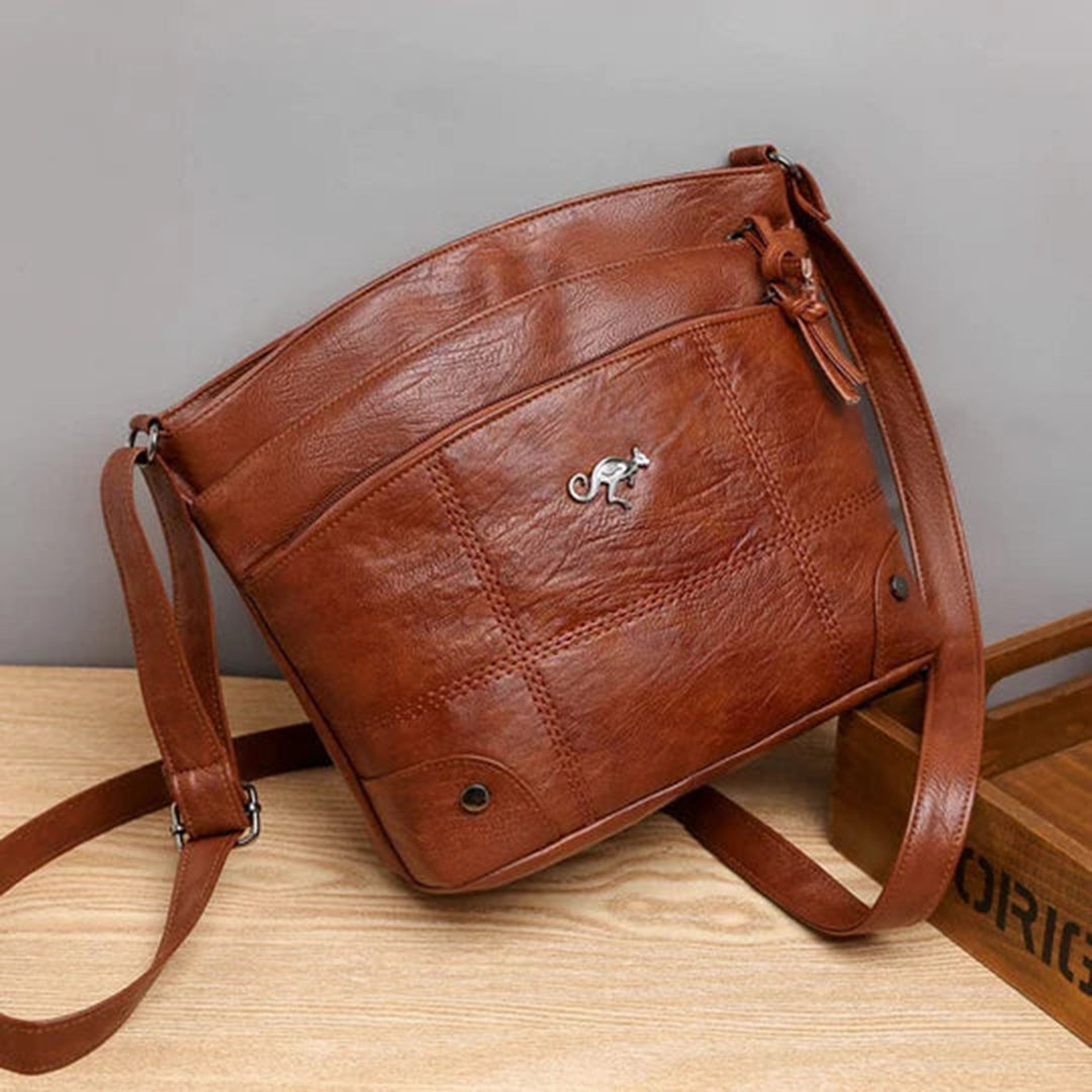 Petronella - Vintage Leren Crossbody Tas voor dames