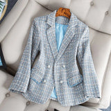 Rafaelle - Tweed blazer met parelmoeren knopen voor dames