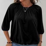 Zorka - Gesmokte Hals Pofmouw Blouse voor dames