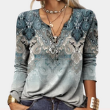 Fleur - Boho Paisley Blouse met kleurverloop voor dames