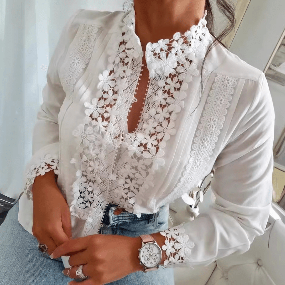 Celia - Blouse met bloemendetails voor dames