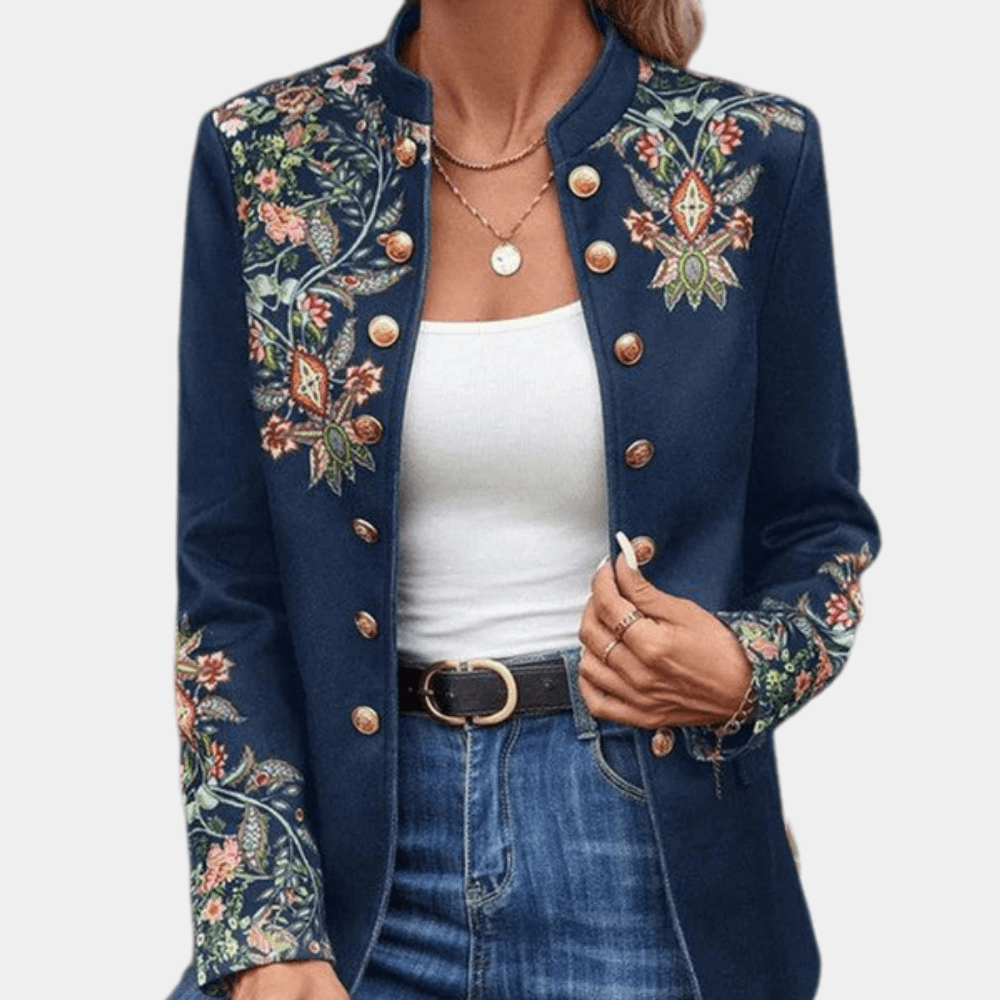 Nuria - Blazer met bloemenborduursel voor dames