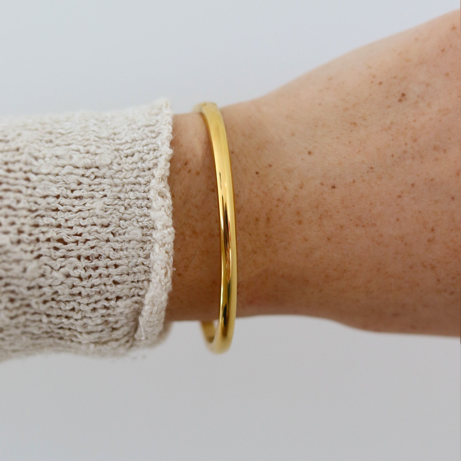 StainlessLuxe - Elegante Gouden Armbandenset voor Vrouwen