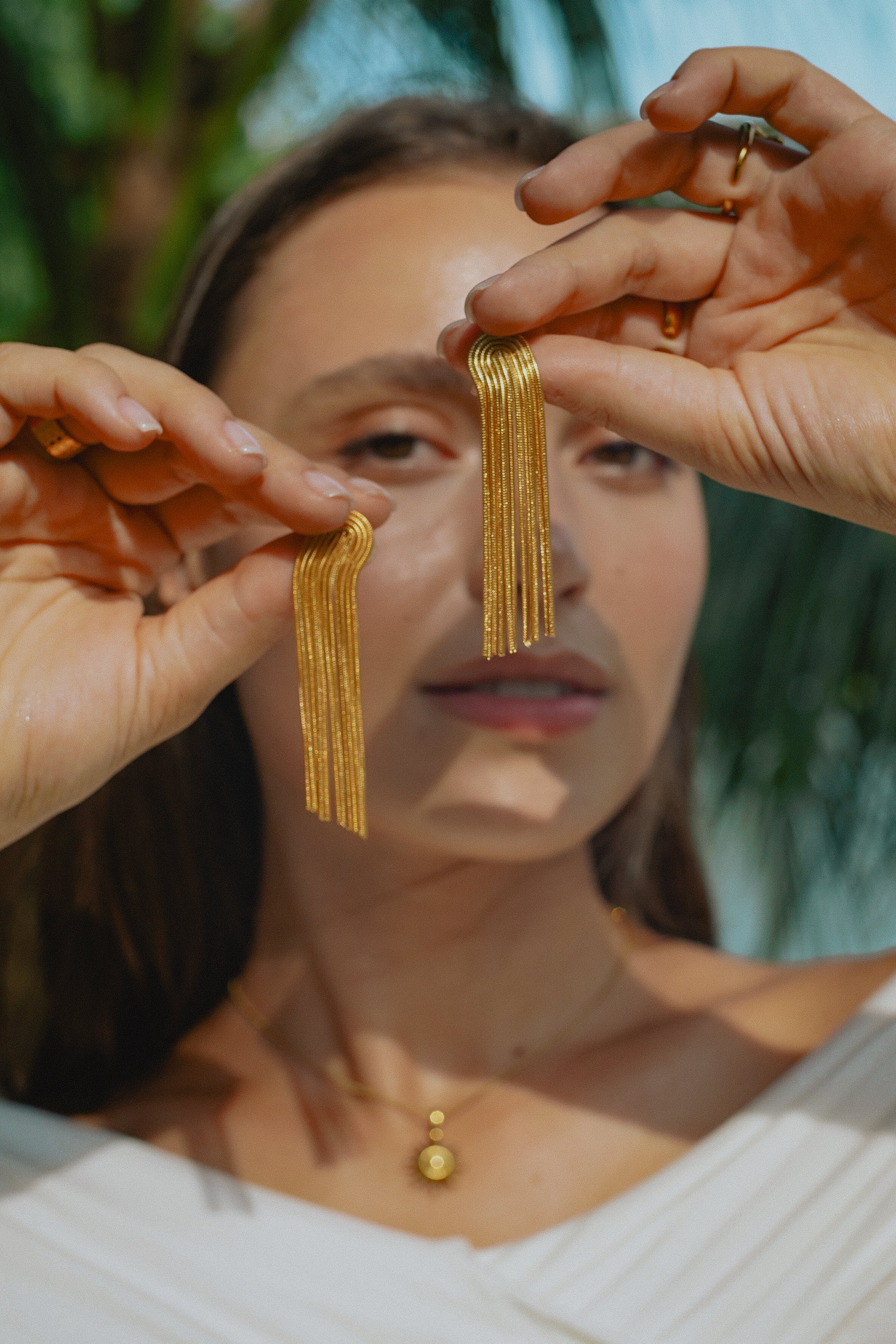 GoldLuxe - Elegante Gouden Oorbellen met Kwastjes voor Vrouwen