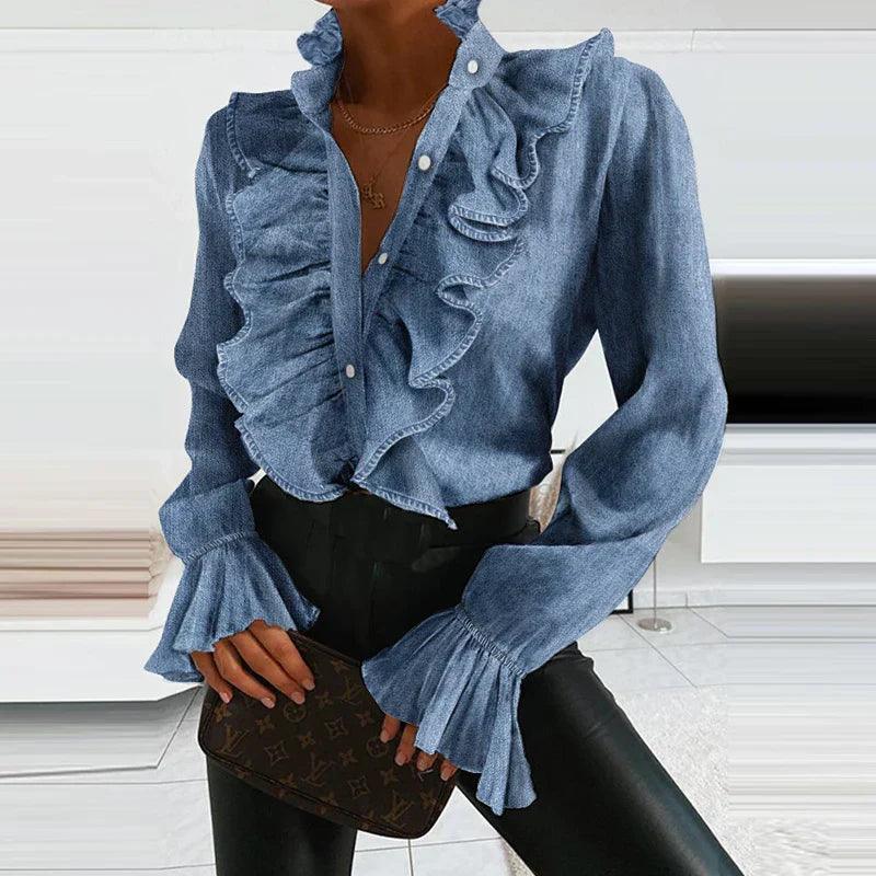 Viola - Geplisseerde Chiffon Blouse voor Dames