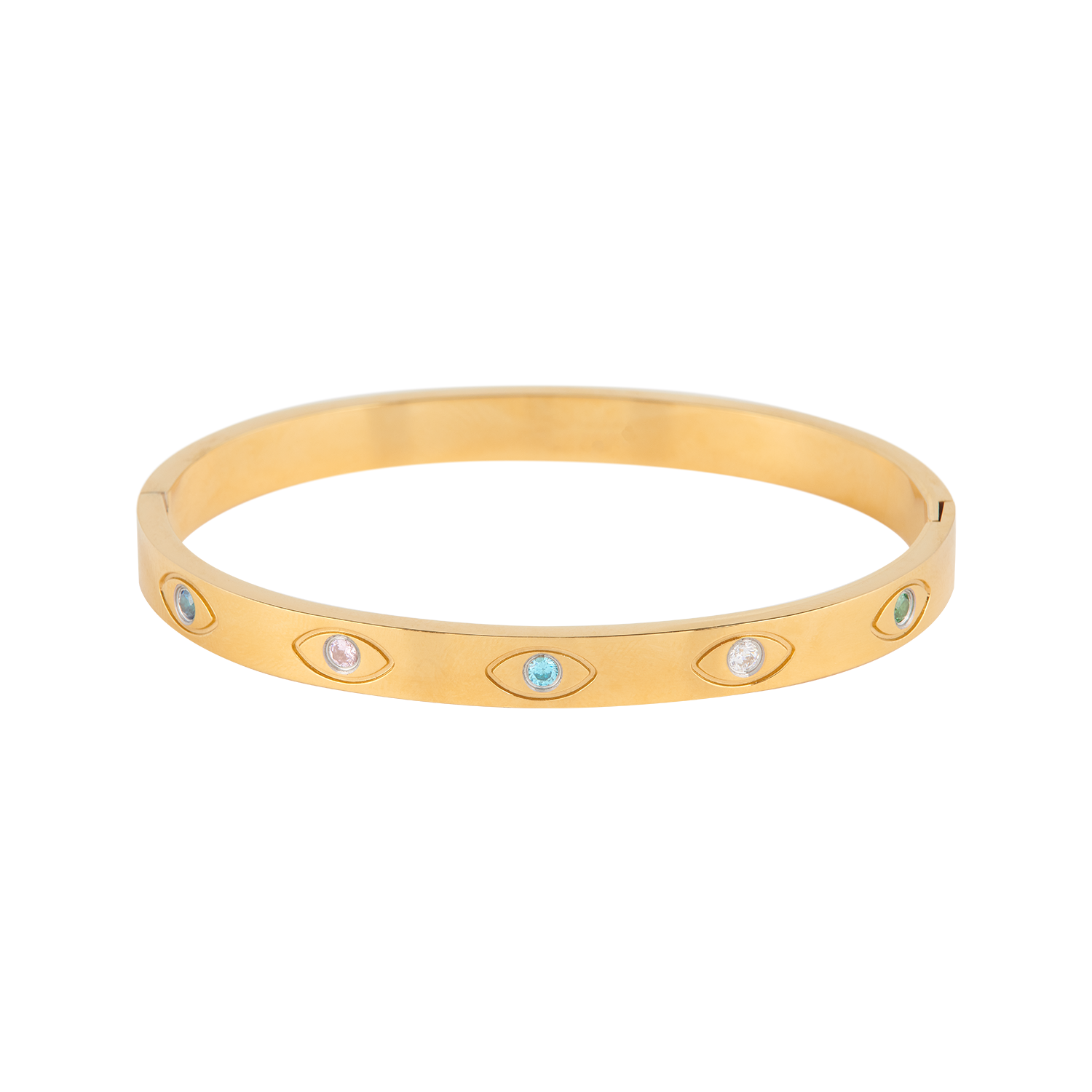 Nelia - Gouden Eyebright Bangle voor dames