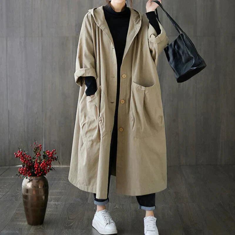 Bianca Oversized Trench Coat met stijlvolle kraag