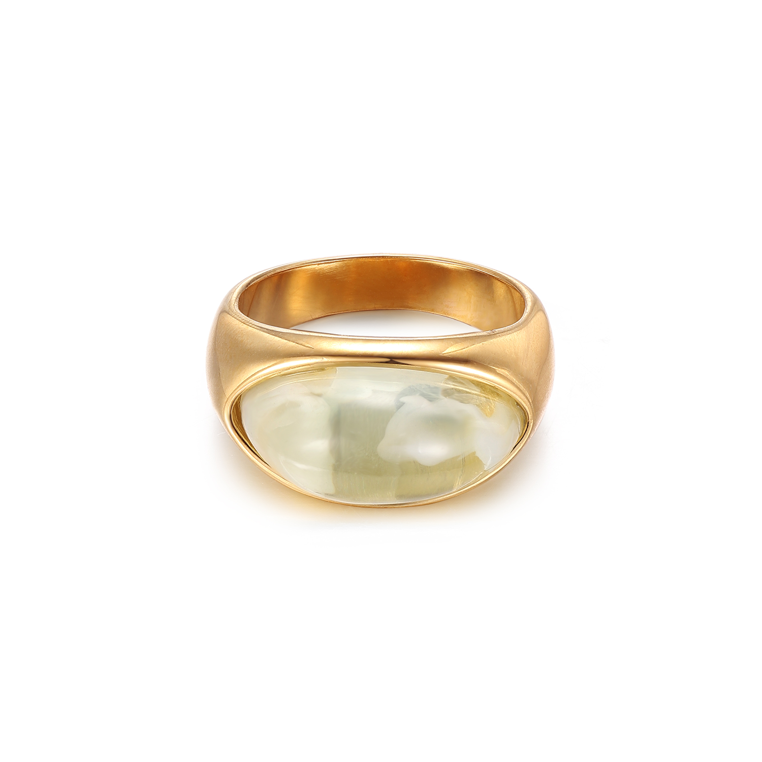 Kseniya - Gouden Stenen Ring voor Vrouwen