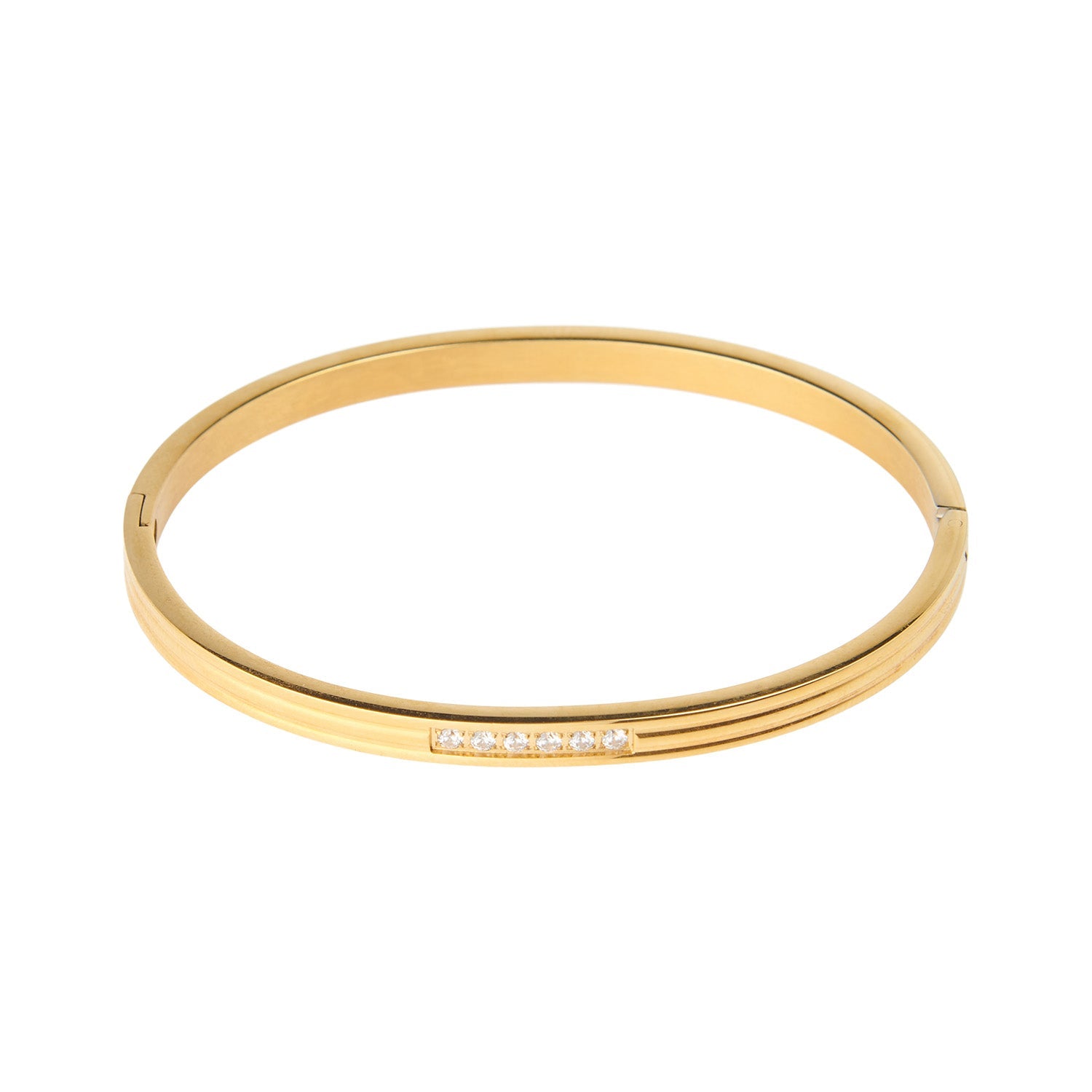 Nathalie - Goud Kristallen Bangle voor dames