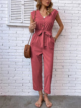 Gala - Mouwloze jumpsuit met riem voor dames