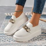 Etheldreda - Slip-On Sneakers van Mesh met Kettingdetail voor dames