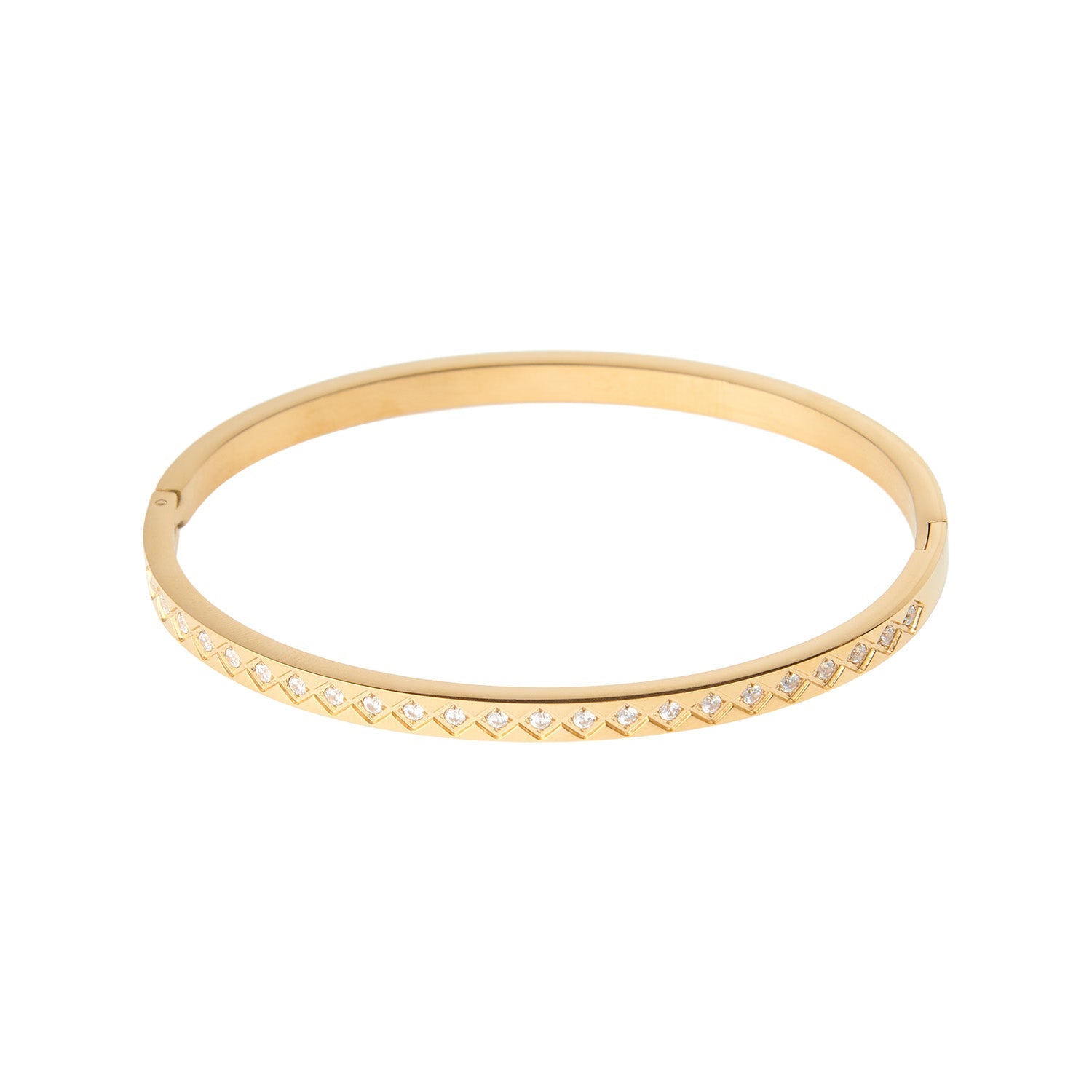 Ivetka - Gouden Diamanten Bangle voor Vrouwen