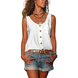 Gudrun - Button-Up mouwloze tanktop voor dames