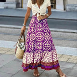 Vaska - Boho Print Maxi Rok voor dames