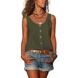 Gudrun - Button-Up mouwloze tanktop voor dames