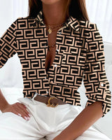 Sibel - Gestreepte Button-Up Blouse voor dames